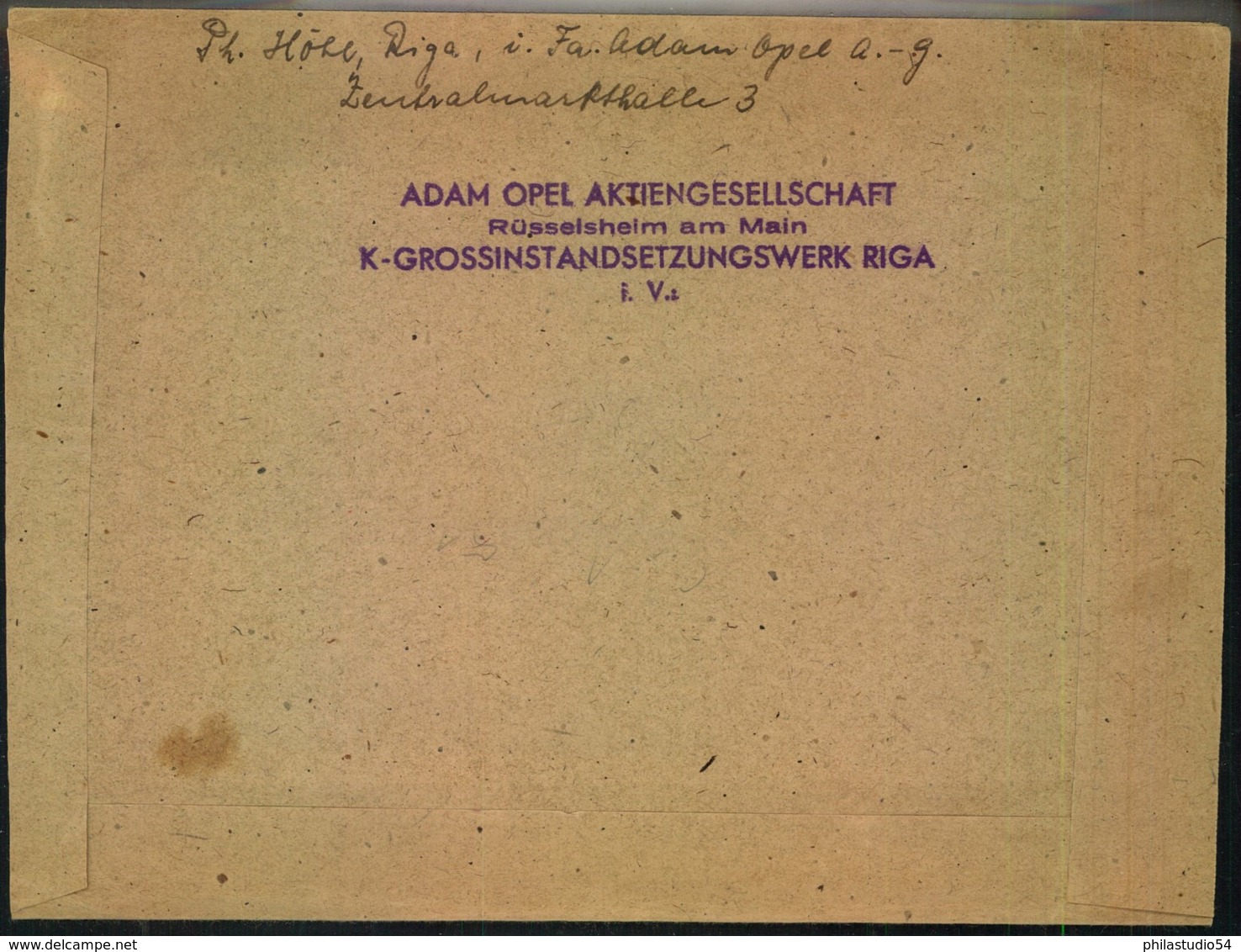 1943, ADAM OPEL AG, Instandsetzungswerk Riga - Deutsche Dienstpost Ostland - Auto's