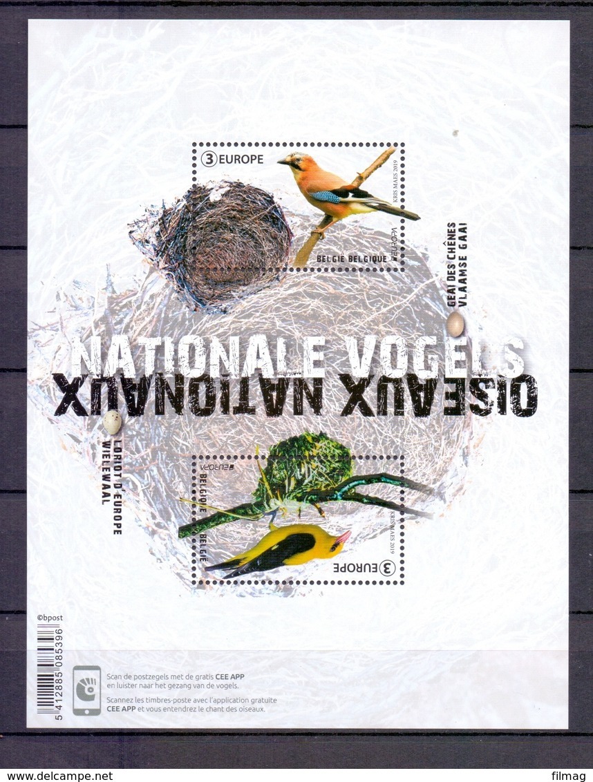 BLOK 2019 EUROPA NATIONALE VOGELS  POSTFRIS** - 1961-2001