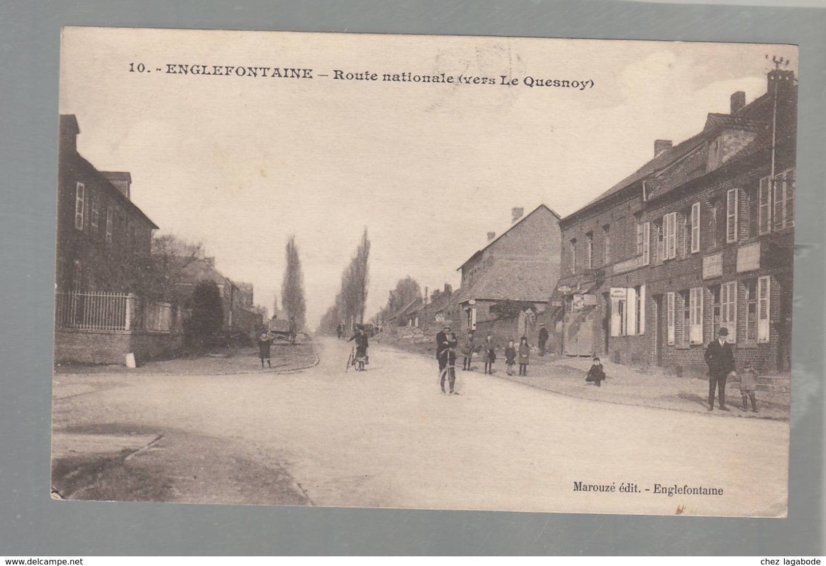 CPA (59) Englefontaine - Route Nationale (vers Le Quesnoy) - Other & Unclassified