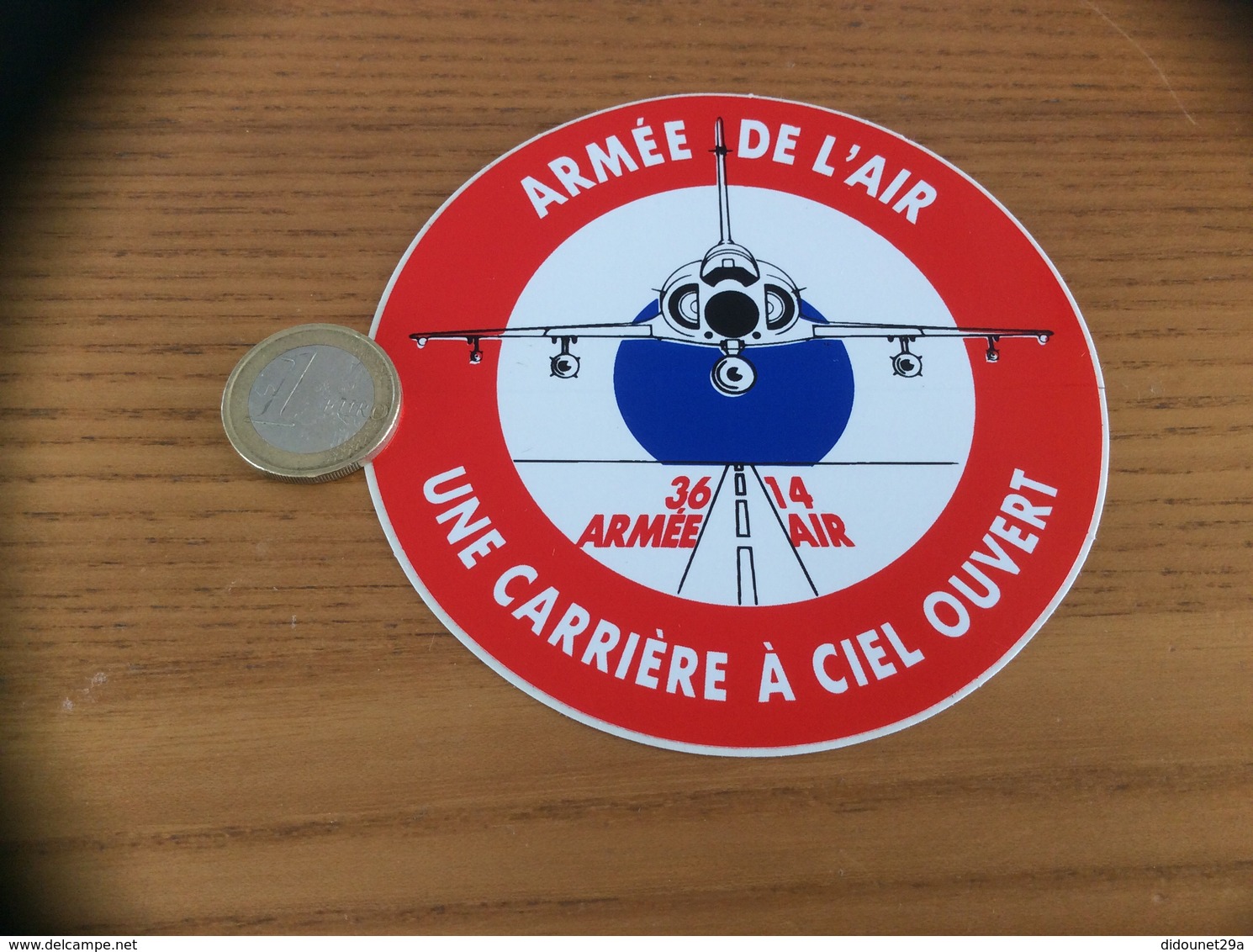 AUTOCOLLANT, Sticker «armée De L’air - UNE CARRIÈRE À CIEL OUVERT» (avion) - Stickers