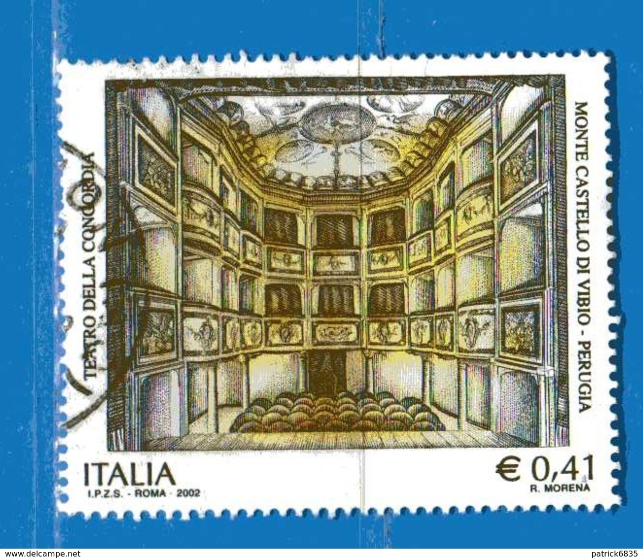 Italia °- Anno 2002 - TEATRO CONCORDIA VIBIO . USATO. Unif 2685.  Vedi Descrizione - 2001-10: Usati