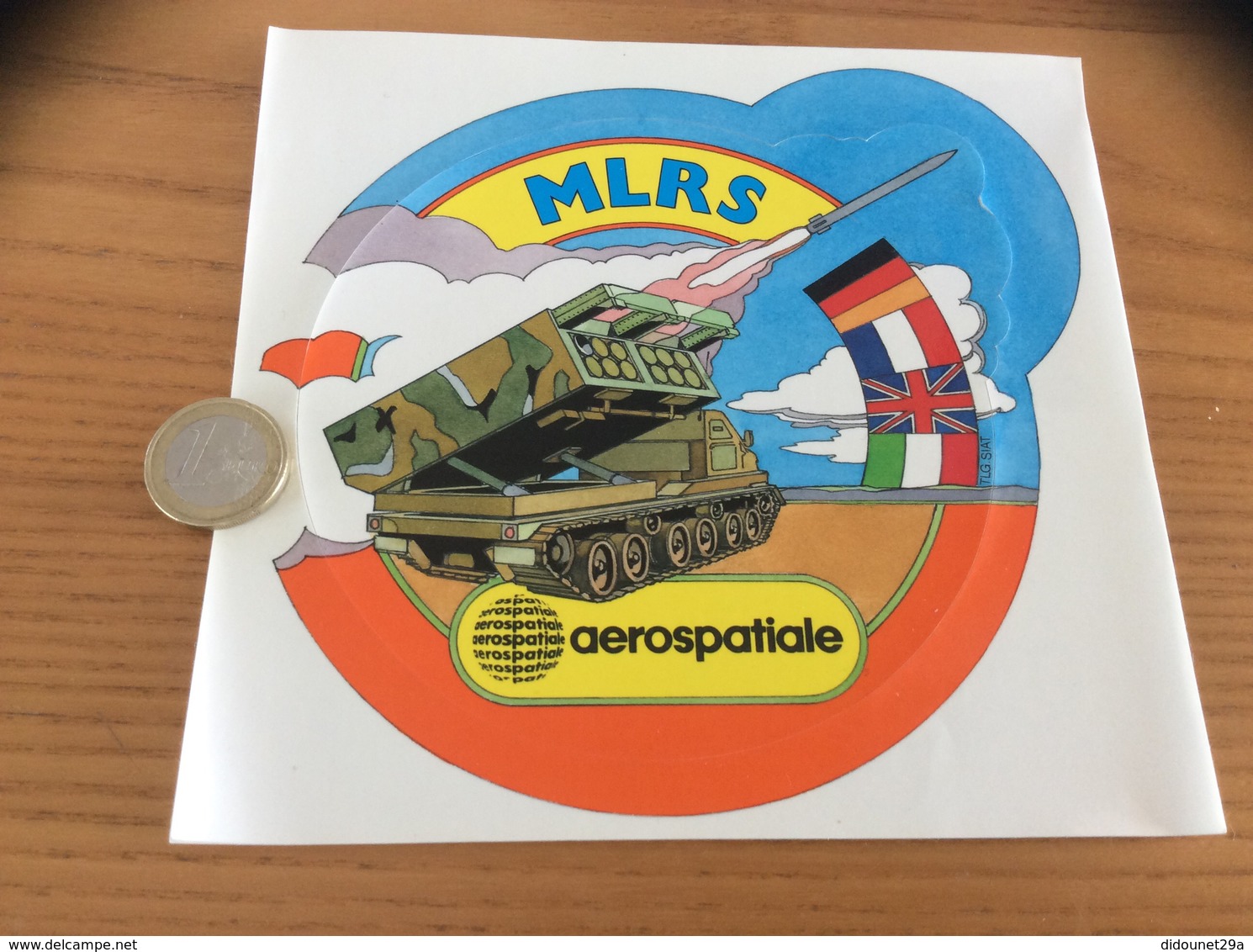 AUTOCOLLANT, Sticker «aerospatiale - MLRS» (missile, Militaire, Char) - Stickers