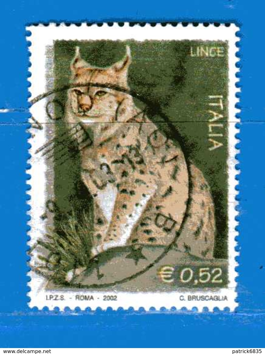 Italia °- Anno 2002 - FLORA E FAUNA - LINCE . USATO. Unif 2691.  Vedi Descrizione - 2001-10: Usati