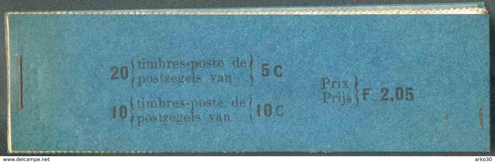 CARNET N°A1a Bleu Foncé, Sans Cadre, Du 1/10/1907. Vendu Avec Une Surtaxe De 5 Centimes à F. 2.05; Il Est Composé Des N° - 1907-1941 Alte [A]