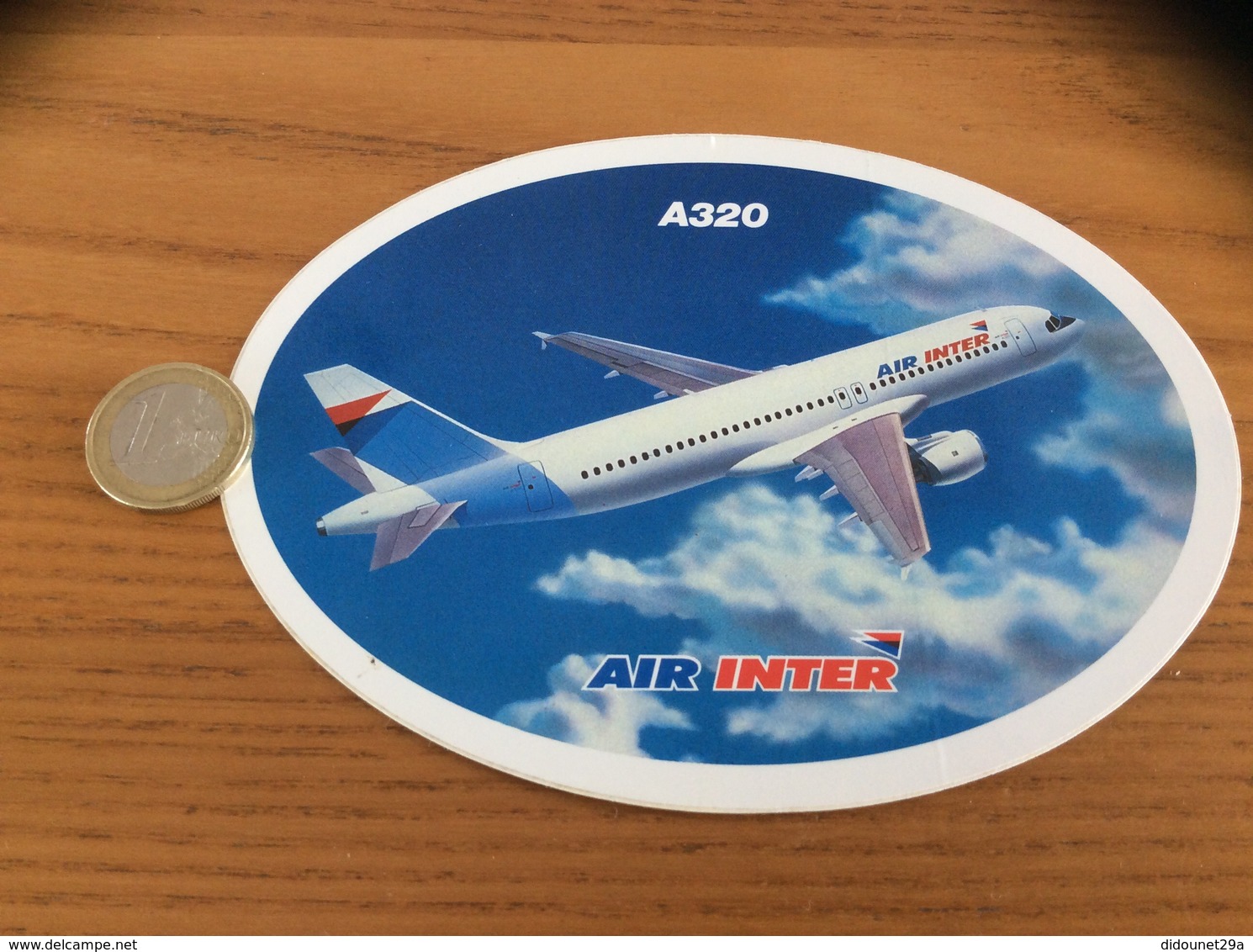 AUTOCOLLANT, Sticker «AIR INTER - A320» (avion, Compagnie Aérienne) - Adesivi