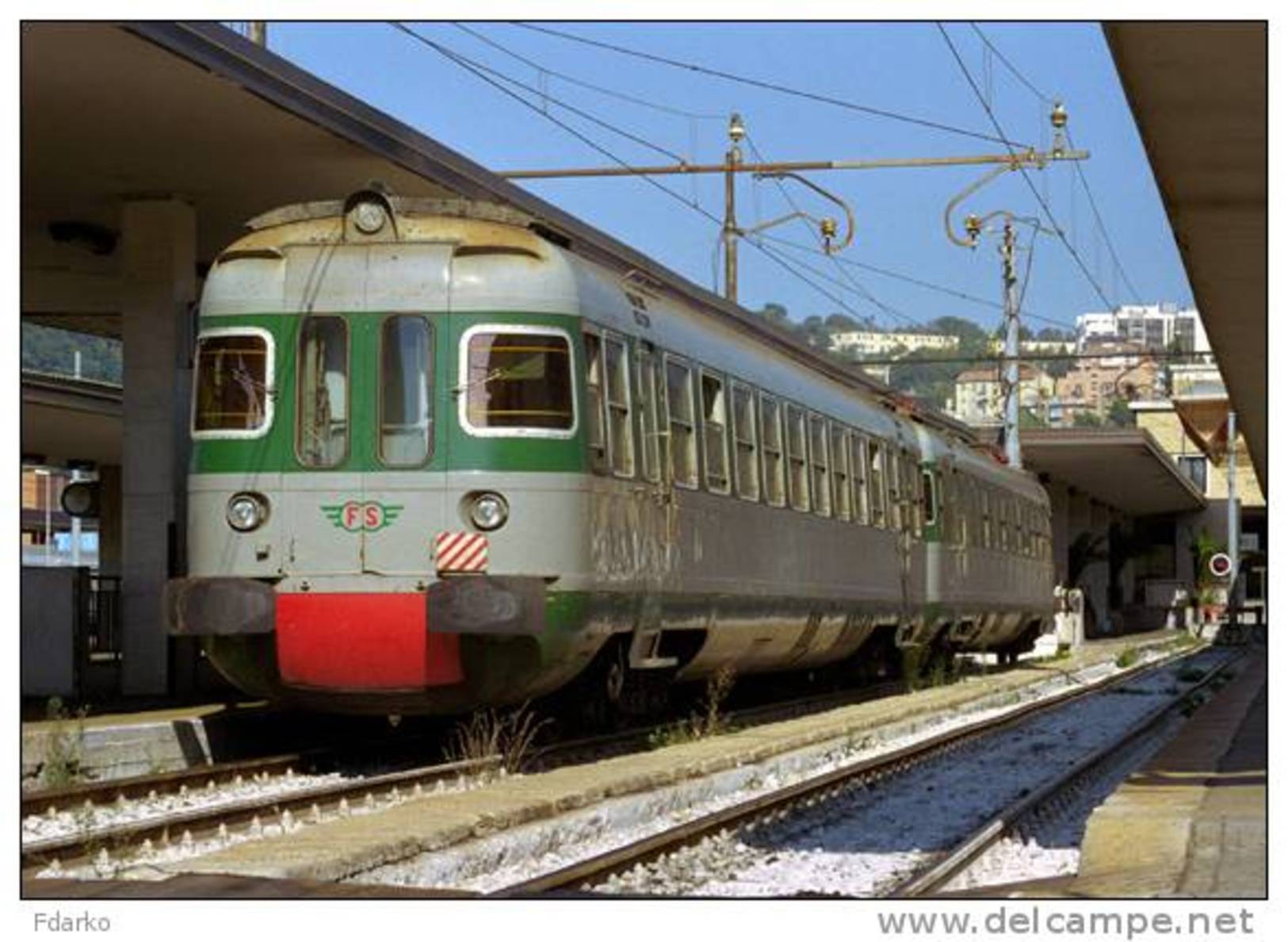 34 Treno Le 780.008 E ALe 601.016 Casaralta-Ocren Ancona Rairoad Trein Railways Treni Chemin De Fer - Stazioni Con Treni