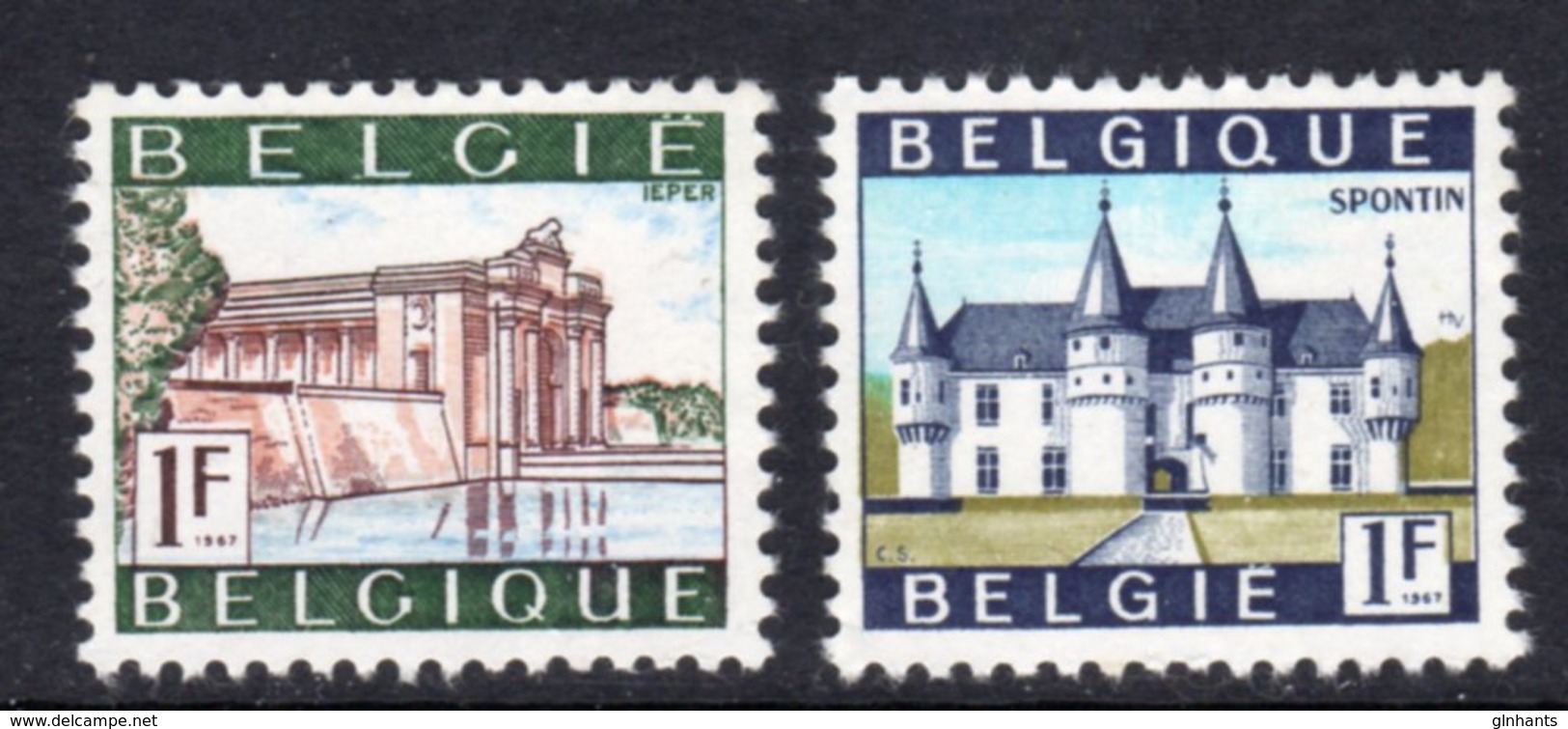 BELGIUM - 1967 TOURISM TOURIST PUBLICITY SET (2V) FINE MNH ** SG 2025-2026 - Unused Stamps