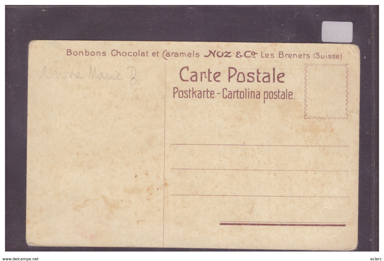 PUBLICITE CHOCOLAT NUZ & Co, LES BRENETS - WERNER VEUT SAUVER LA PATRIE - TB - Les Brenets