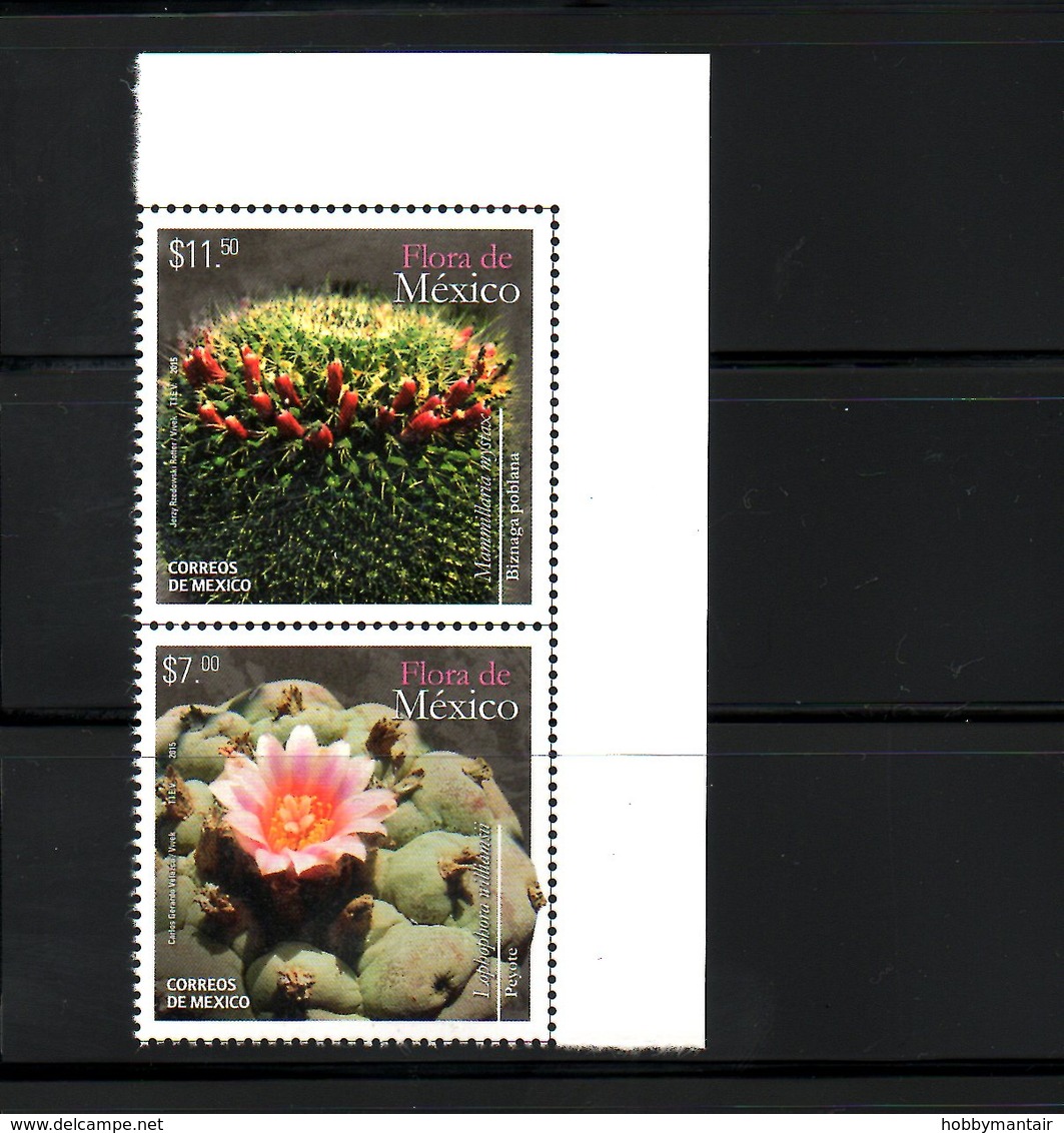 MEXICO, 2015 ,CACTUS, 2v. MNH** - Cactusses