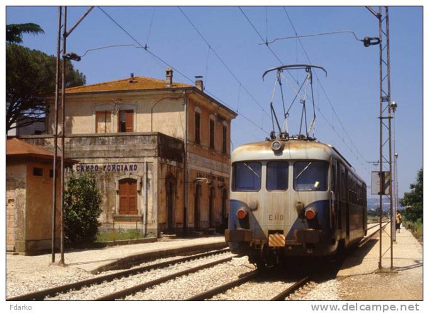 51 FS Treni FCU E 110 San Martino In Campo Torgiano (PG) Tpaívo Raliroad Train Railways Zug Treno Steam Chemin De Fer - Stazioni Con Treni