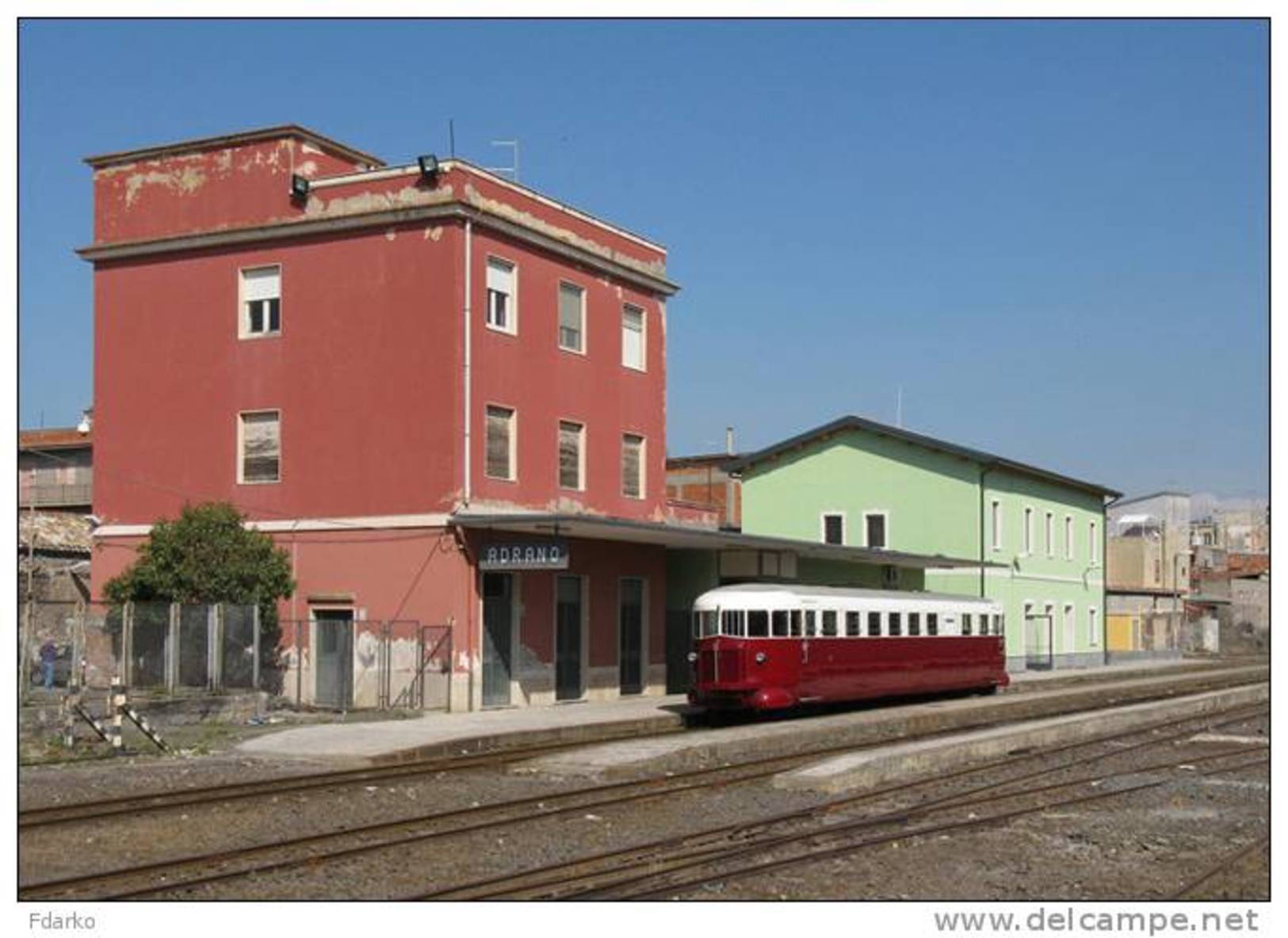 63 Treni FCE AL 56.06 Adrano Catania Tpaívo Railroad Trein Railways Zug Treno Steam Chemin De Fer Fiat - Stazioni Con Treni