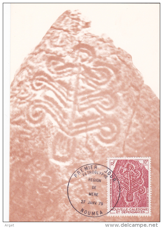 Carte-Maximum NOUVELLE CALEDONIE N° Yvert 425 (PETROGLYPHE) Obl Sp 1er Jour - Tarjetas – Máxima