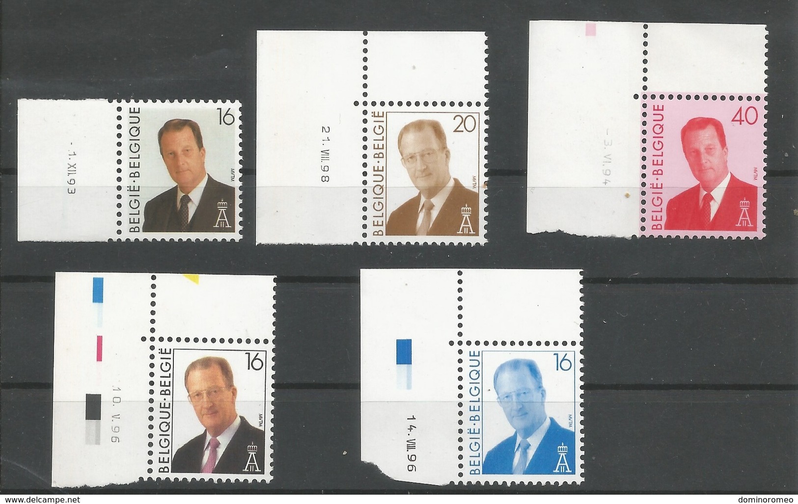 Lot Postfris Zonder Scharnier **  Met Drukdatum - 1993-2013 König Albert II (MVTM)