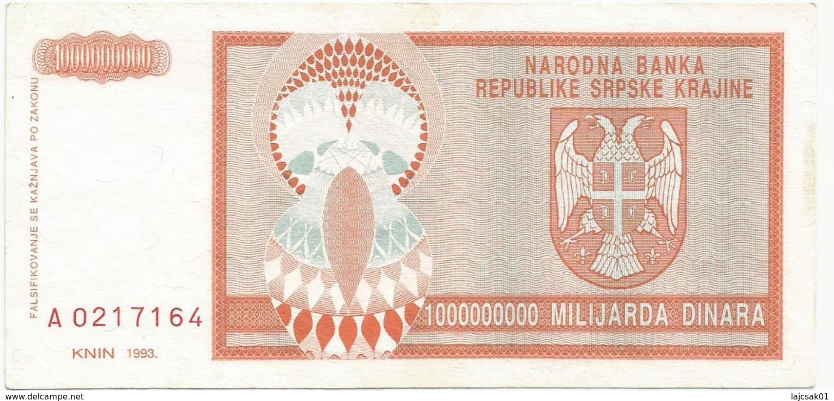 Croatia 1.000.000.000 Dinara 1993. P-R17 - Croatie