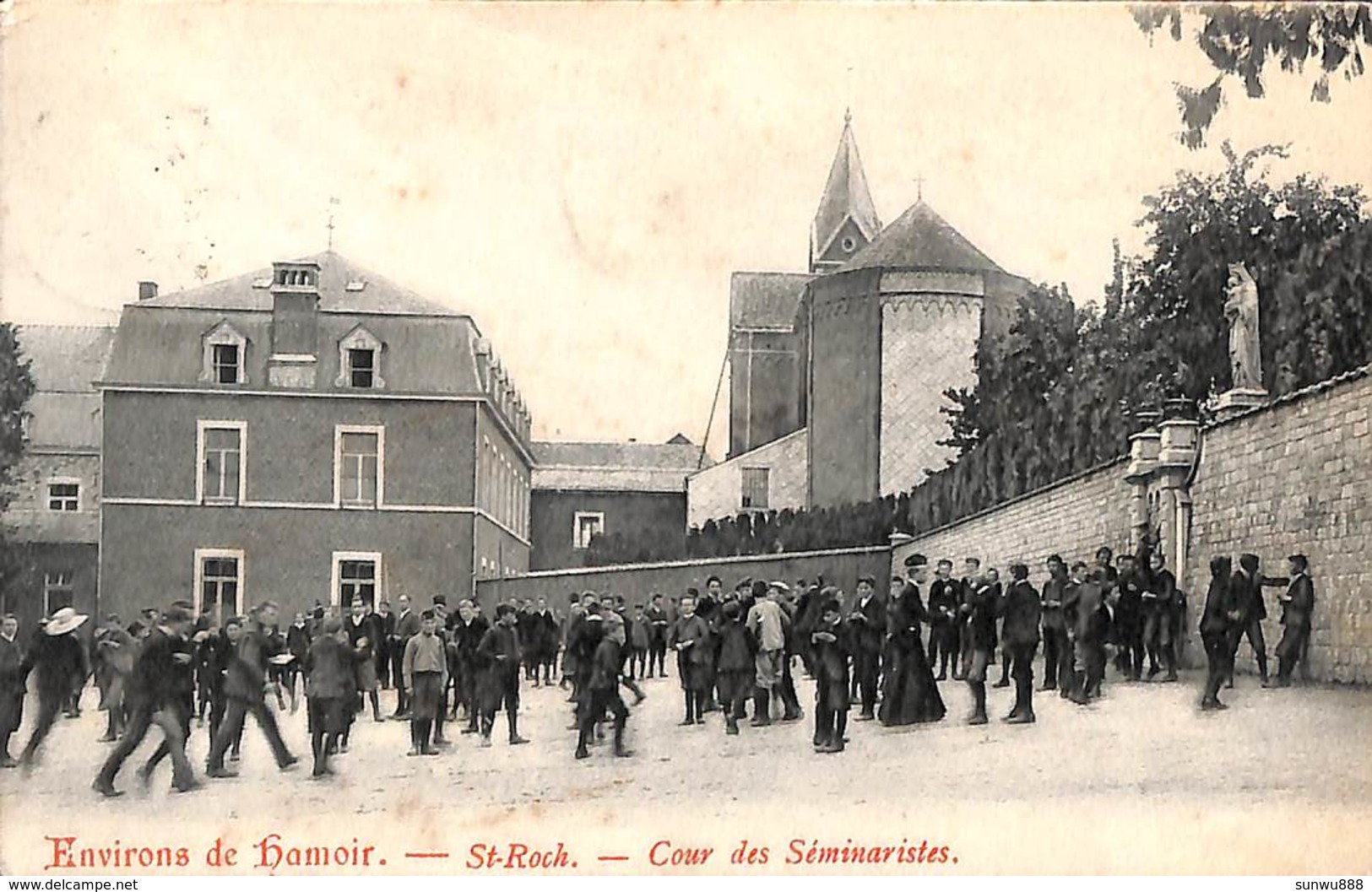 Environs De Hamoir - St Roch - Cour Des Séminaristes (belle Animation, 1907, Edit. Brisbois-Lhoest) - Hamoir