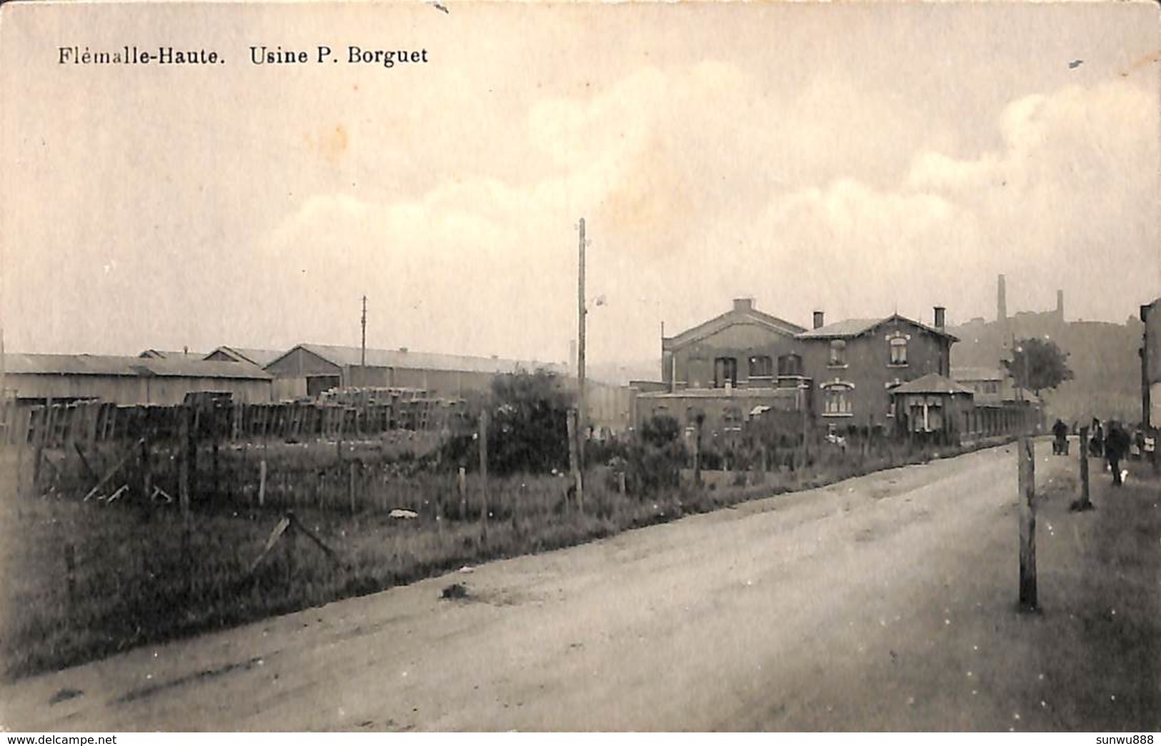 Flémalle-Haute - Usine P. Borguet (animée, Edit. N Laflotte, Bas-Oha, Rare) - Flémalle