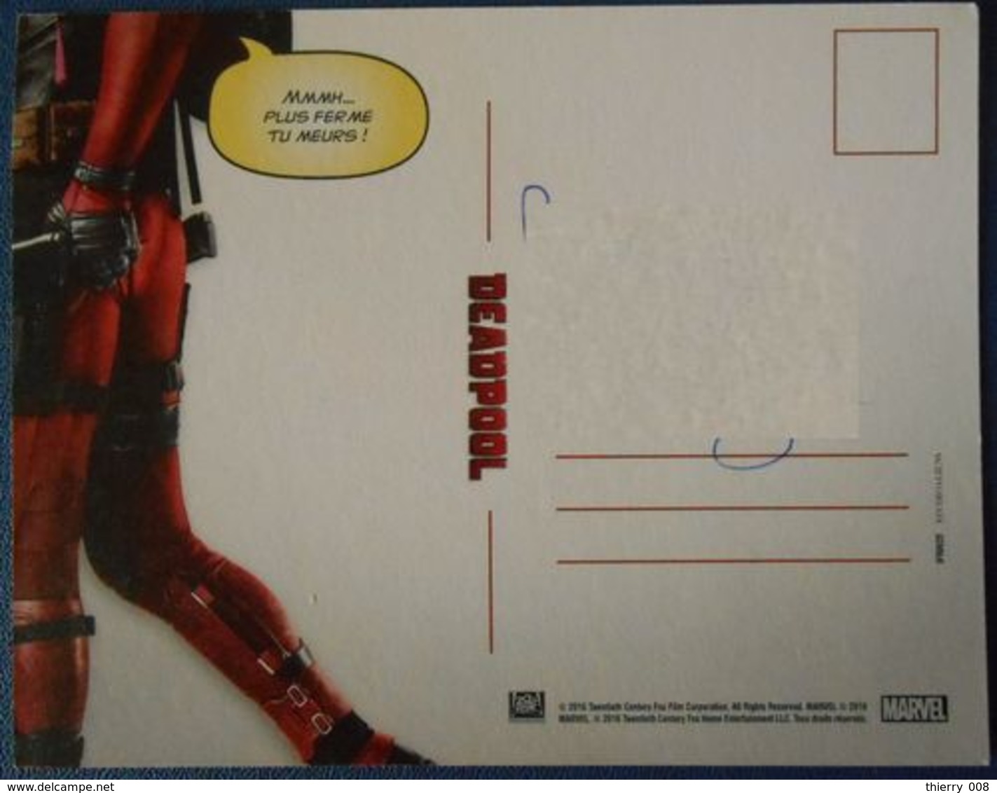 313 Carte Postale Besoin D'un Coach ? Deadpool Marvel - Altri & Non Classificati
