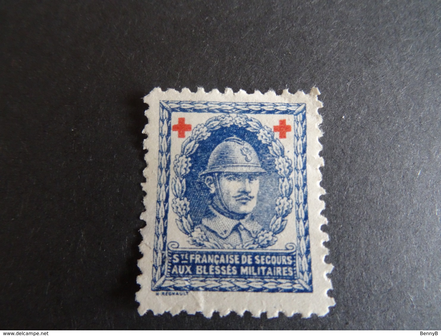 Vignette Croix Rouge 1914-1918 Sté Française De Secours Aux Blessés Militaires - Red Cross