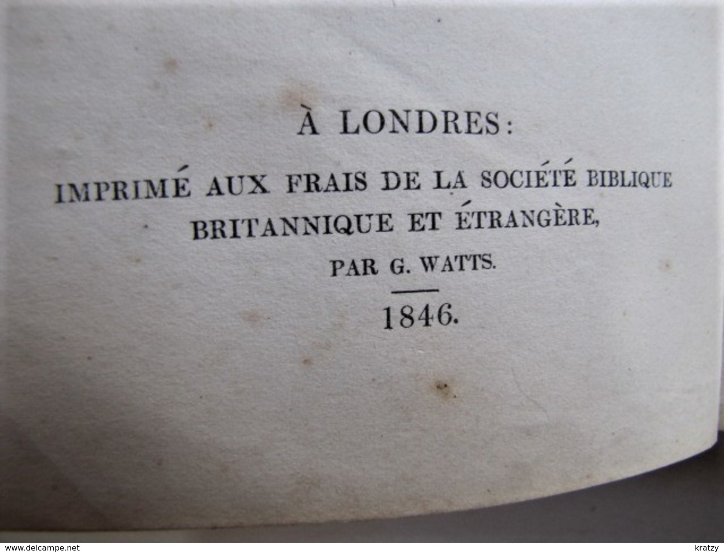 NOUVEAU TESTAMENT ET PSAUMES - Hôtel De York à Spa - Chambre N°9 - 1846 - 22 X 15 Cm. - C 11 - Religion