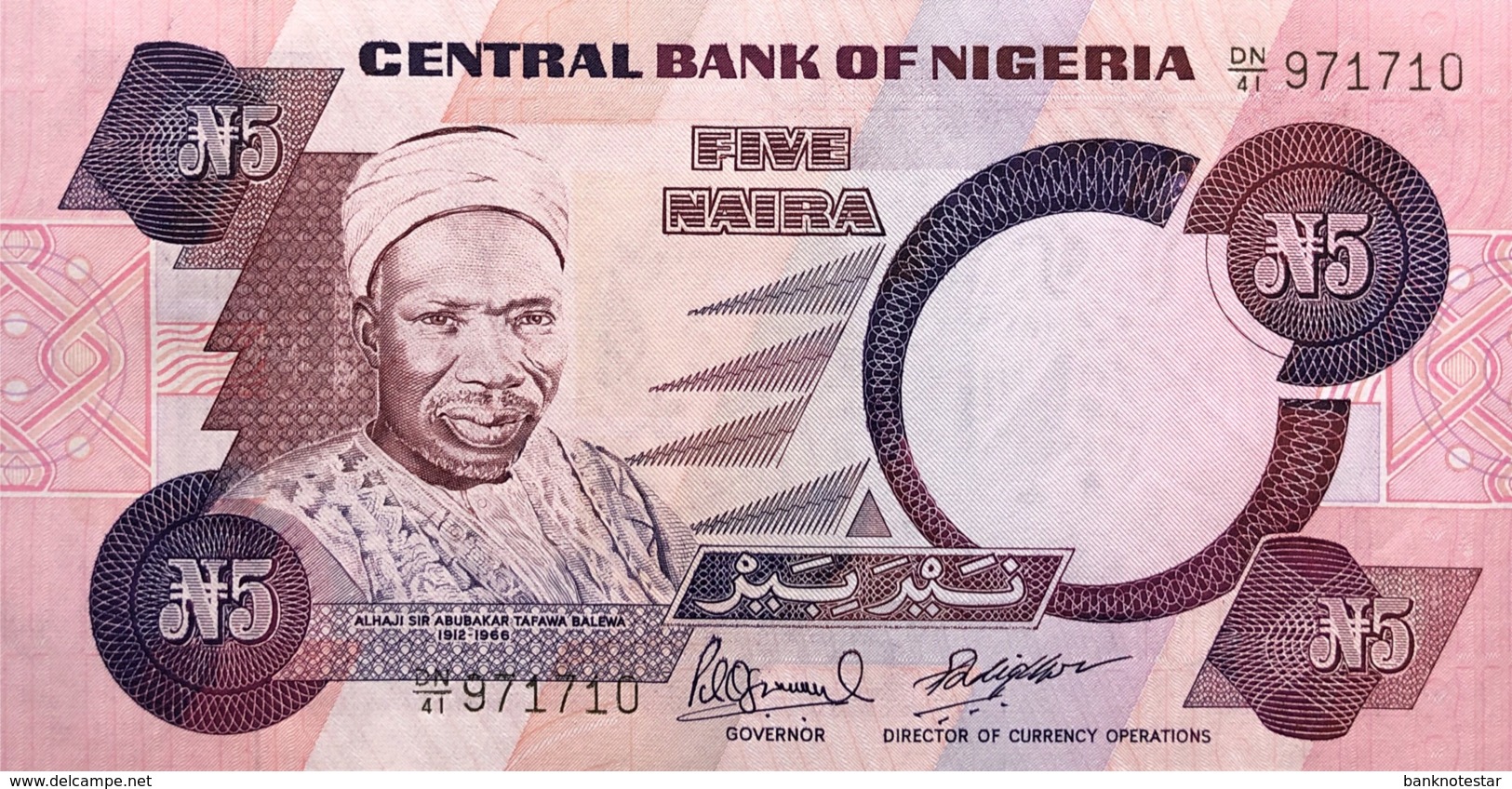 Nigeria 5 Naira, P-24e - UNC - Sign.10 - Nigeria