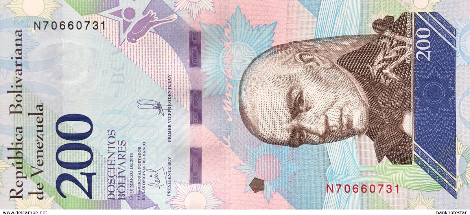 Venezuela 200 Bolivares Soberano, P-New/107 (13.3.2018) - UNC - Venezuela