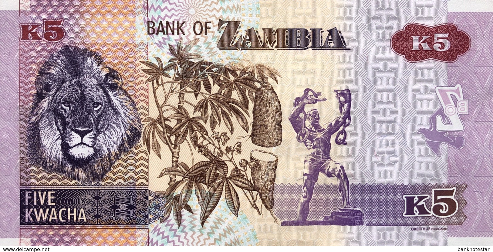 Zambia 5 Kwacha, P-New/57b (2018) - UNC - Zambia