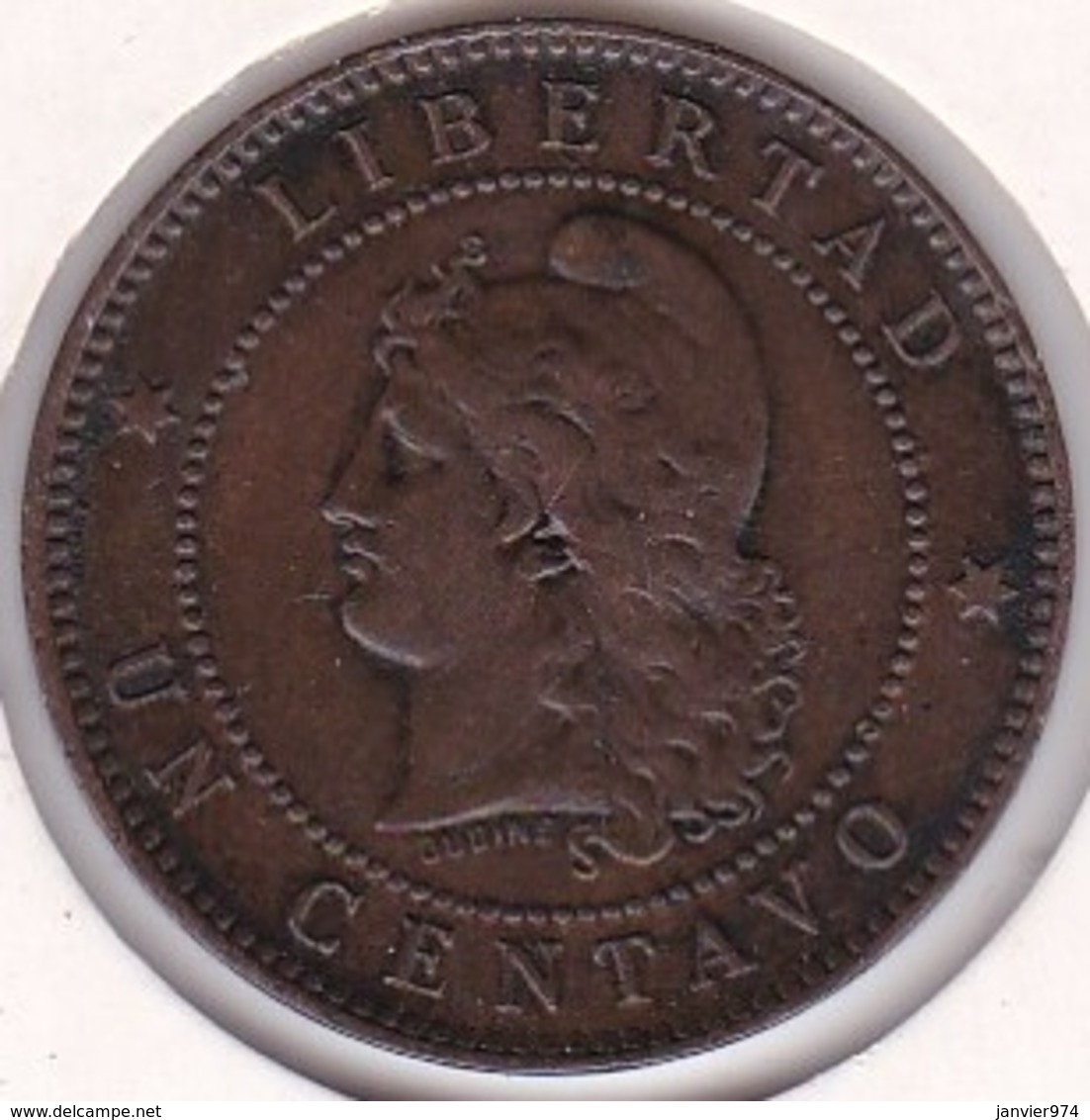 ARGENTINA TUCUMAN. UN CENTAVO 1894. Bronze. RARE - Argentine