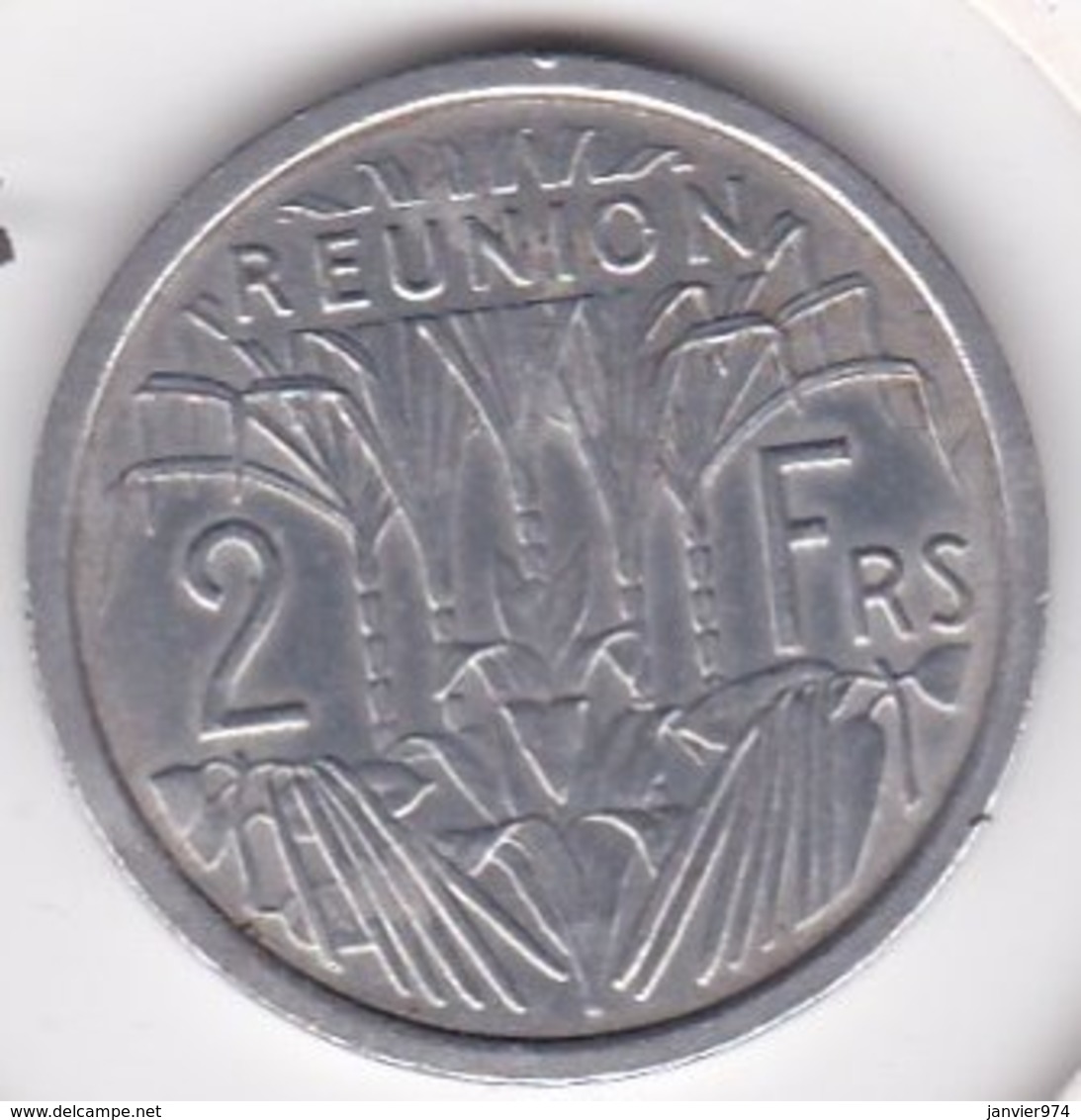 ILE DE LA REUNION. 2 FRANCS 1973 . ALUMINIUM - Reunion