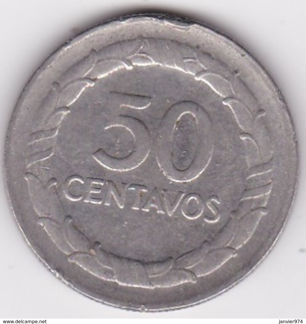 Colombie. 50 Centavos 1967. Paula Santander.  Acier Plaqué Nickel. KM# 228 - Colombie