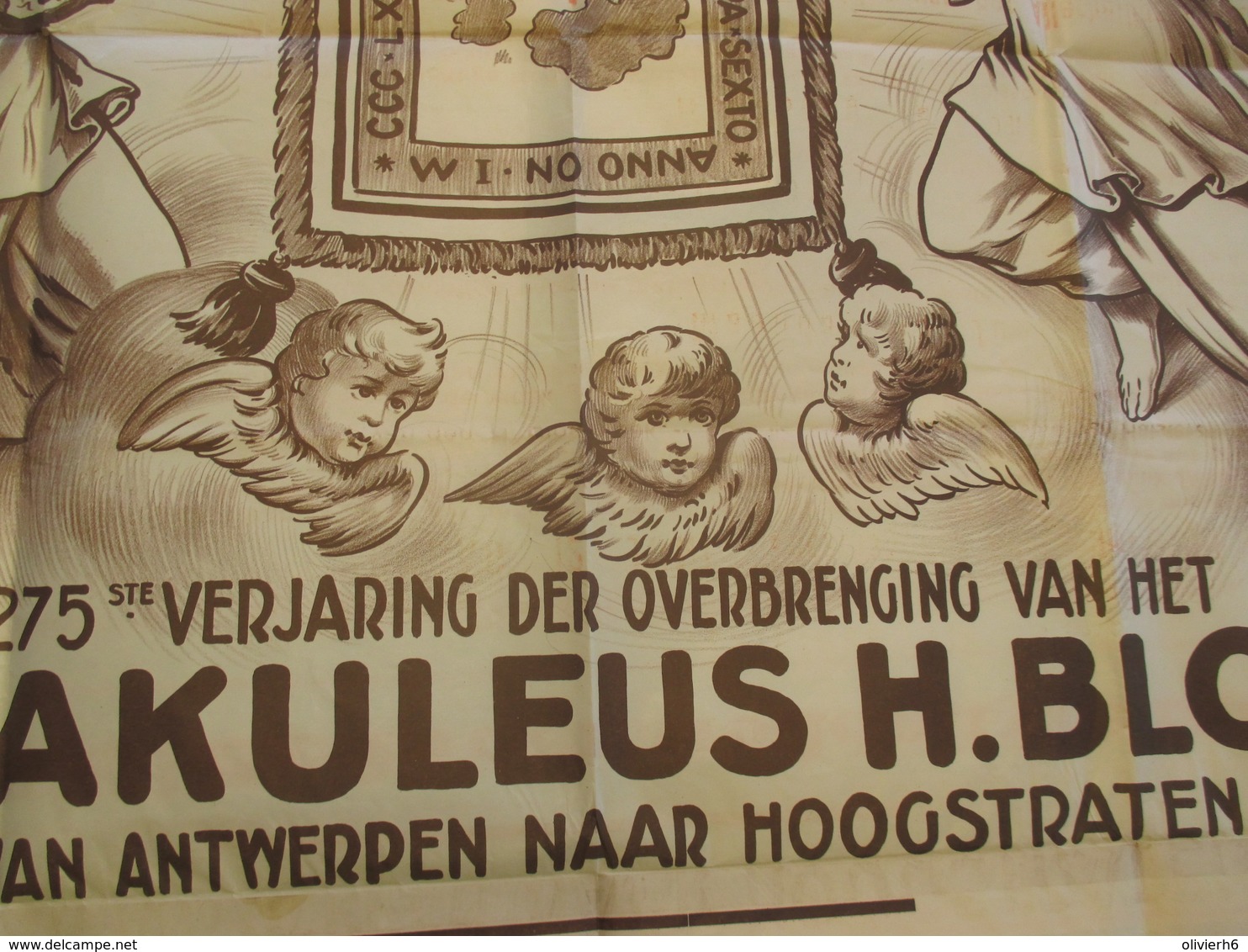 VP AFFICHE 89cm X 138cm (V1912) JUBELJAAR HOOGSTRATEN 1927 ( 5 Vues) Mirakuleus H. Bloed Van Antwerpen Naar Hoogstraten - Affiches