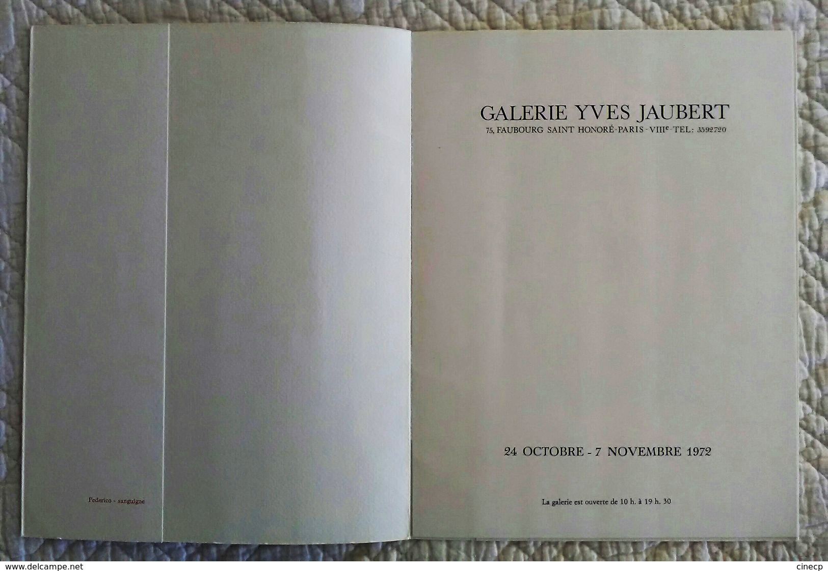 Catalogue d'exposition de peinture ancien illustré SALMOIRAGHI 1972 Sanguine enfant femme nu