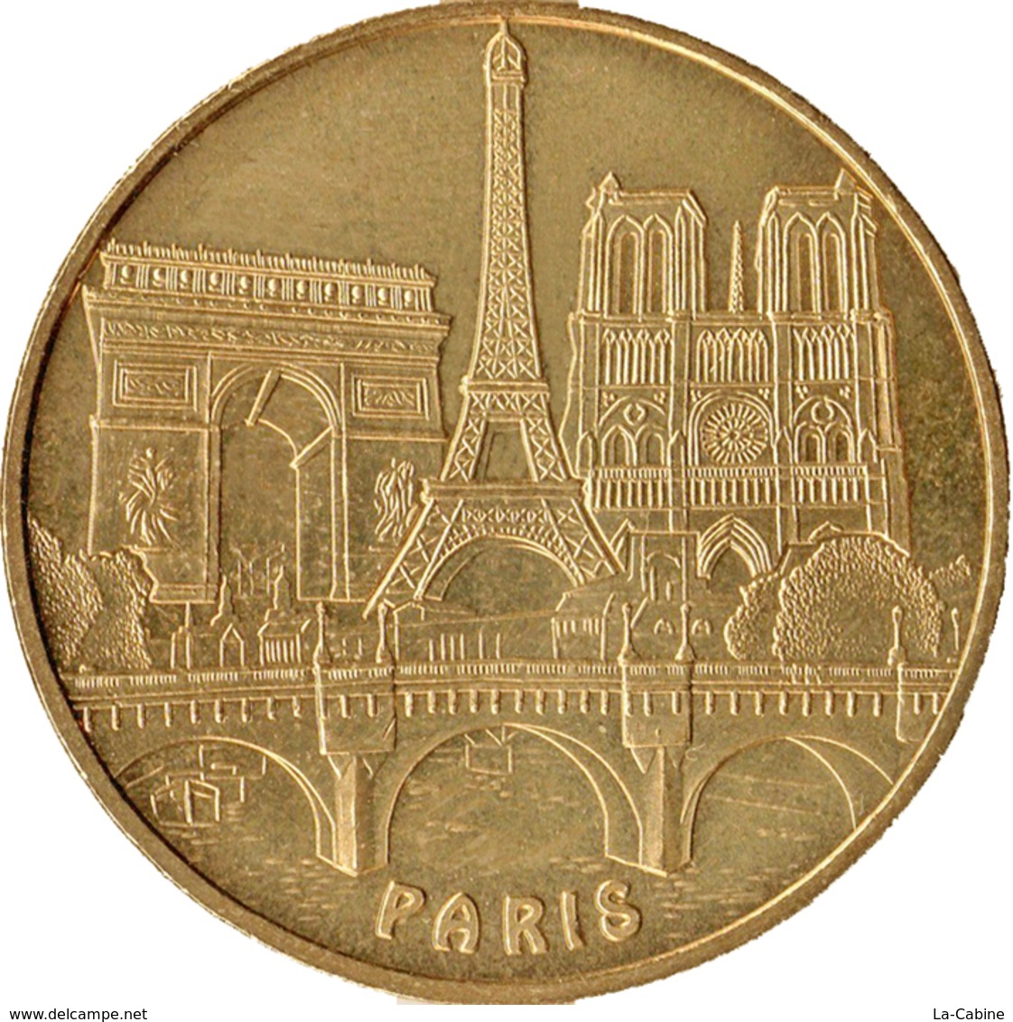 75 PARIS TOUR EIFFEL ARC DE TRIOMPHE NOTRE DAME MÉDAILLE MONNAIE DE PARIS 2006S JETON MEDALS TOKENS COINS - 2019