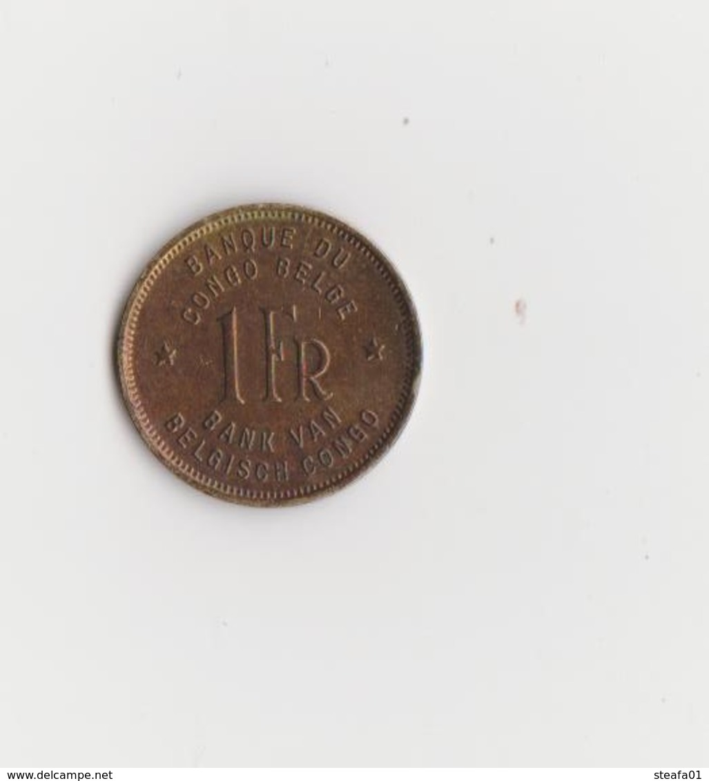 Congo Belge, Belgisch Congo, 1 Frank, 1 Franc, 1944 - 1934-1945: Leopold III