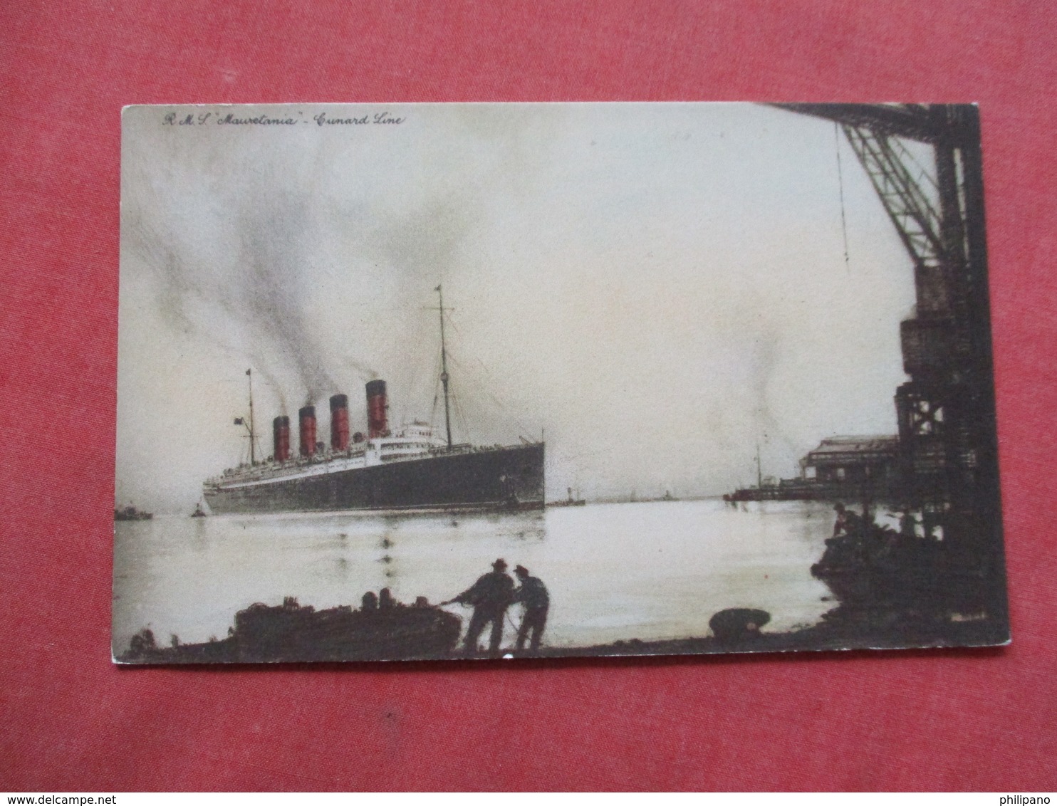 Artist Impression  RMS  Maurtania   Cunard Line    Ref 3422 - Steamers