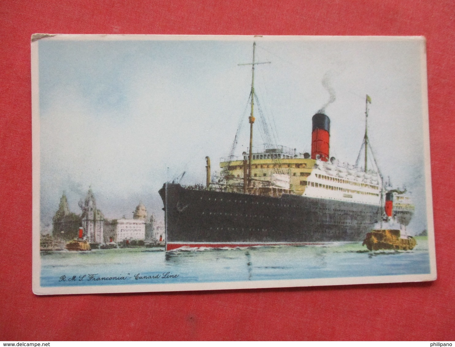 Artist Impression  RMS Franconia    Cunard Line    Ref 3422 - Steamers