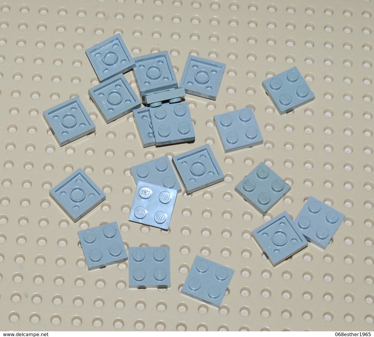 Lego 20x Plate Gris Ancien 2x2 Ref 3022 - Lego Technic