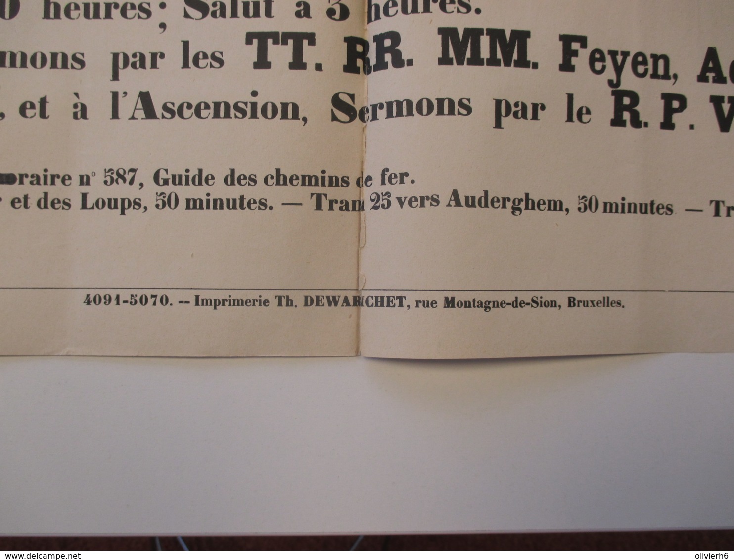 VP AFFICHE 95cm X 98cm (V1912) PéLéRINAGE A NOTRE-DAME-AU-BOIS (3 Vues) Patronne De La Foret De Soignes - Affiches