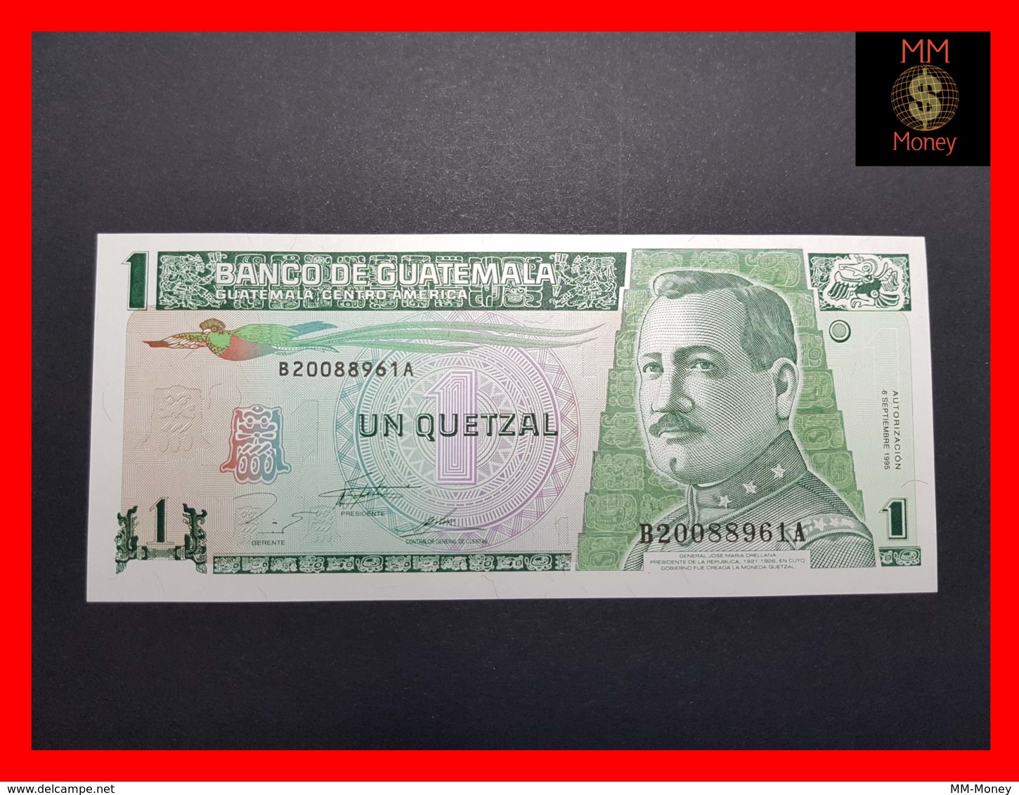 GUATEMALA 1 Quetzal  6.9.1995  P. 87 C UNC - Guatemala