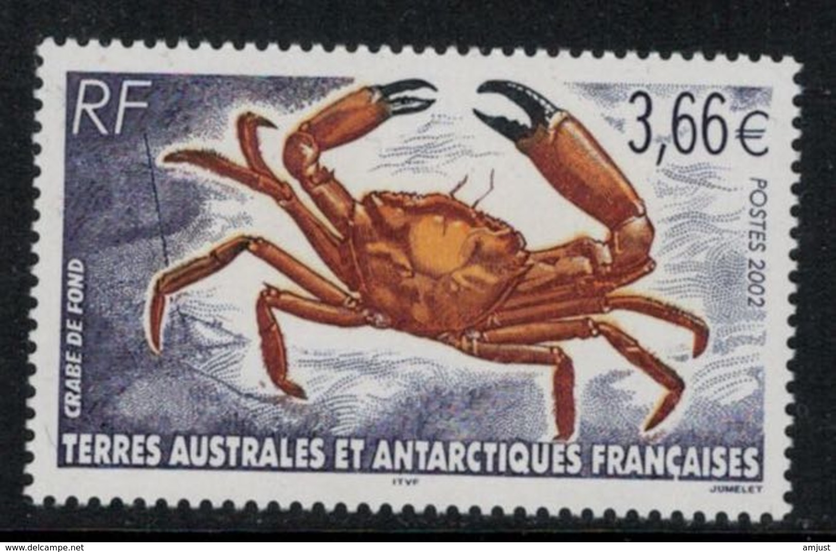 T.A.A.F. // 2002 //  No.335 Y&T Neuf** Faune Antarctique, Le Crabe De Fond - Neufs