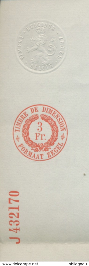 Papier Timbré Avec Beau Filigranne  Idéal Pour Faussaires !  Valeur 3F - Documents