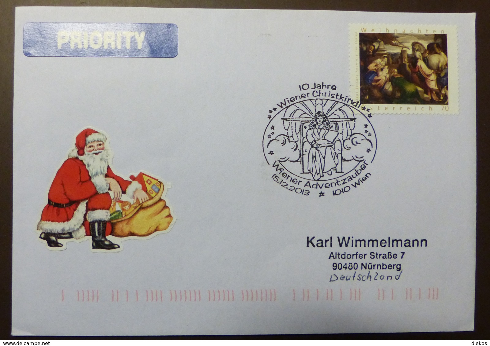 Österreich   2013  Weihnachten  #cover 4761 - Briefe U. Dokumente