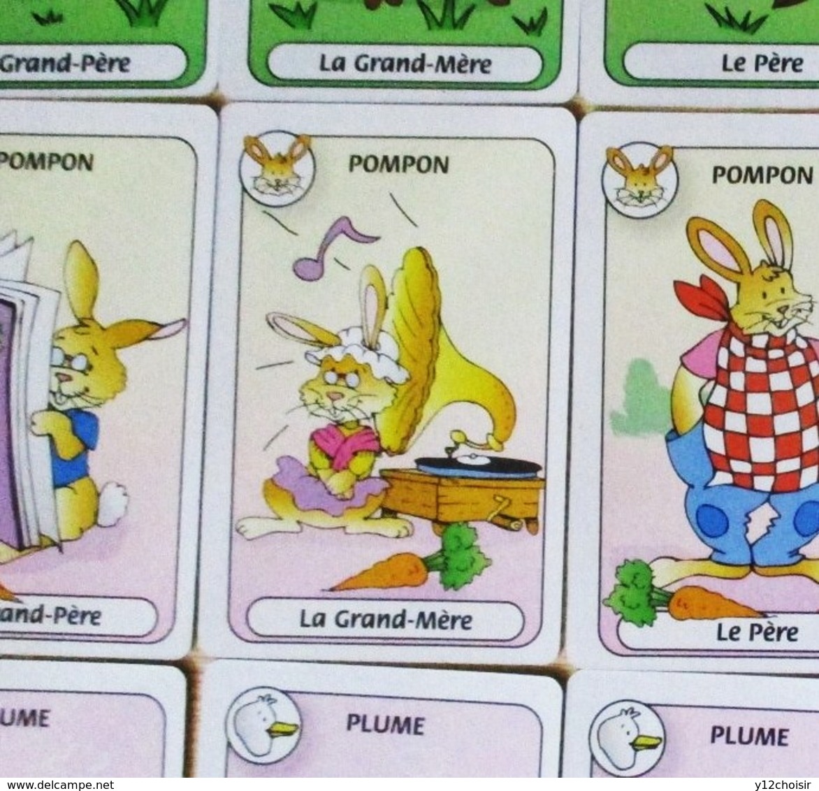 JEU DE CARTES DES SEPT 7 FAMILLES ANIMAUX DE LA FERME COCHON MOUTON VACHE LAPIN POULE OIE CANARD PHONOGRAPHE - Carte Da Gioco