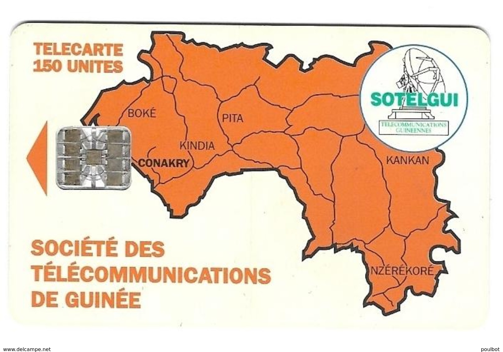 Télecarte Sotelgui Guinée 150 Unités Orange - Guinea