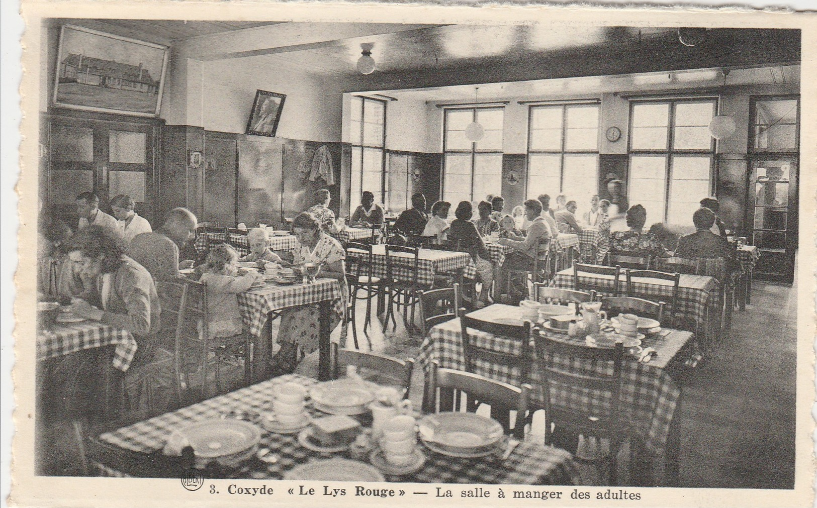 Coxyde , Koksijde:" Le Lys Rouge "La Salle à Manger Des Adultes ; (vacances Femmes Socialistes Prévoyante Du Borinage - Koksijde