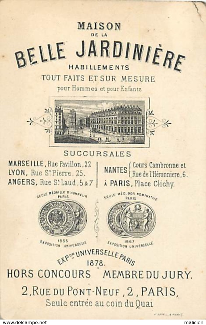 - Chromos-ref-chA277- Maison De La Belle Jardinière / ça Manque De Poivre .. - Fond Doré - Lith. Appel - - Autres & Non Classés