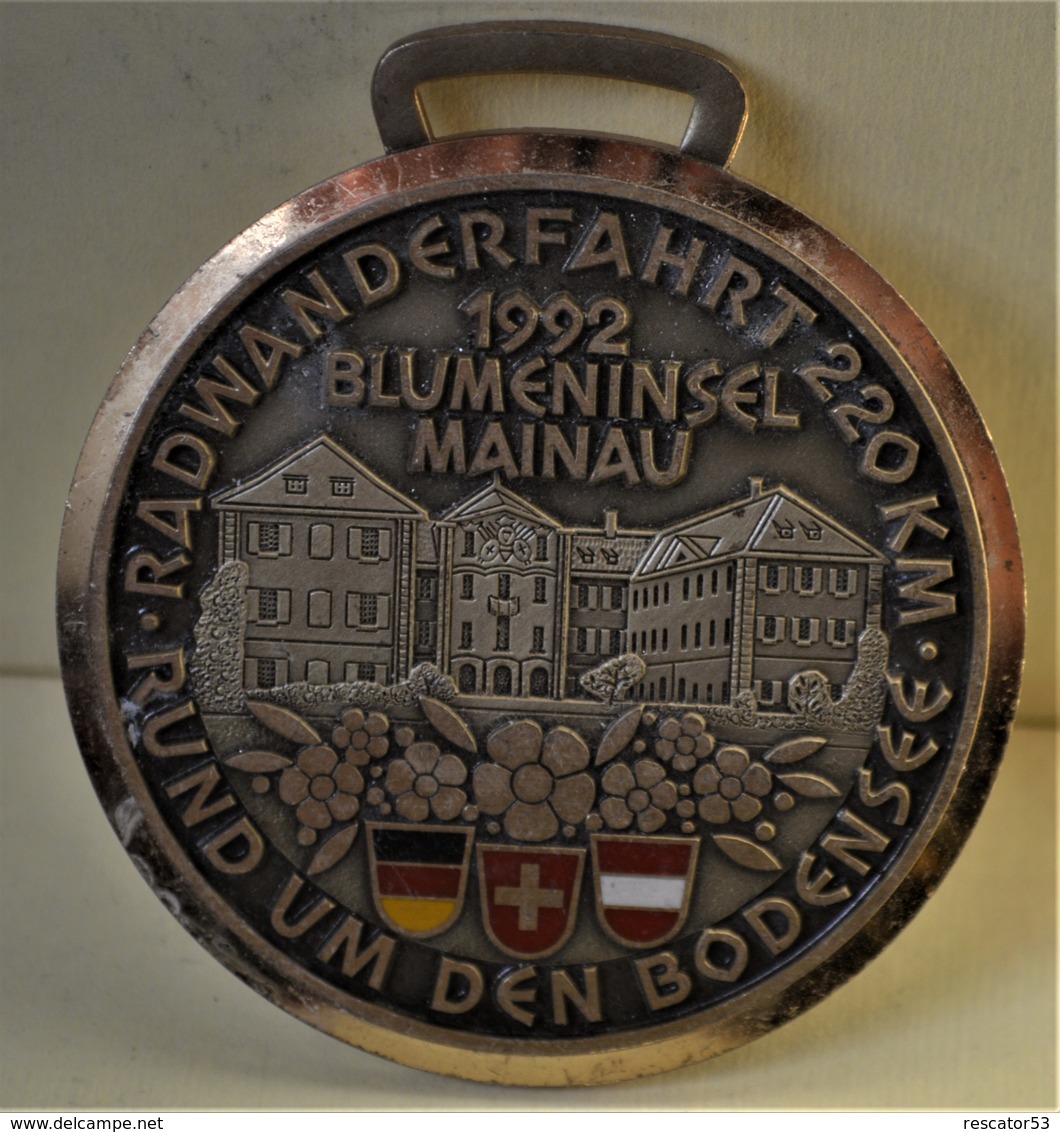 Rare Médaille Marathon à Vélo Sur Bodensee 220 Km En 1992 Diamètre: 6 Cm-èèè__ - FRG