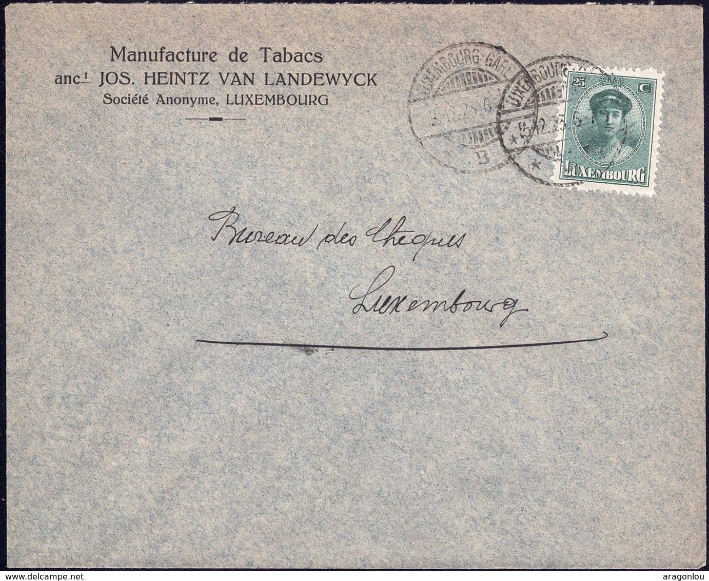 Lettre Commerciale: Manufacture De Tabacs Anc.Jos.Heintz Van Landewick 15.12. 1923, Michel 2019: 128 - Covers & Documents