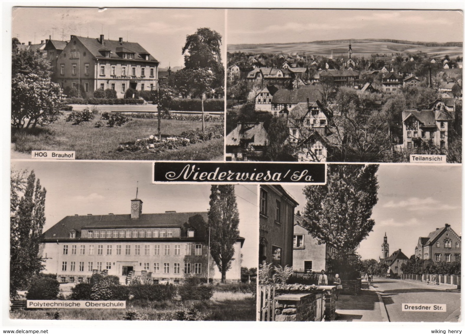 Niederwiesa - S/w Mehrbildkarte 1 - Niederwiesa