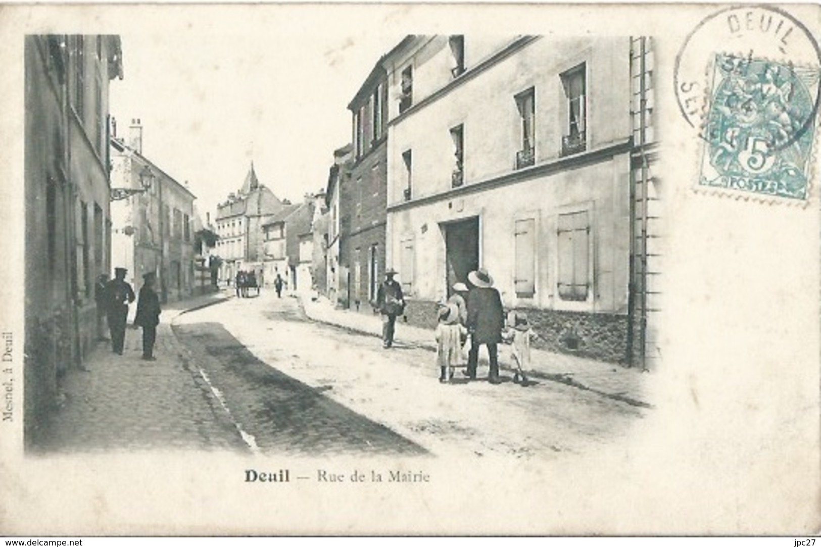 95 CPA DEUIL LA BARRE Rue De La Mairie - Deuil La Barre