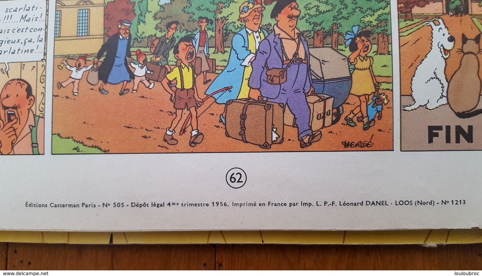 HERGE TINTIN L'AFFAIRE TOURNESOL 1956 CASTERMAN IMPRIME LEONARD DANIEL 1956   VOIR LES SCANS - Tintin